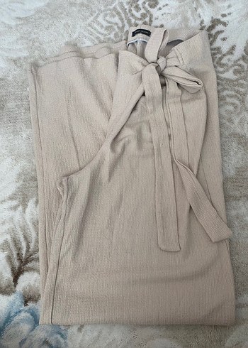 Bej Keten Pantalon