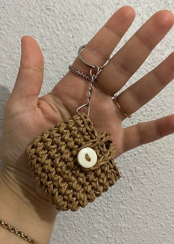 Örgü Bohem Kadın Anahtarlık 
Bluetooth kulaklık için anahtarlık - Görsel 3