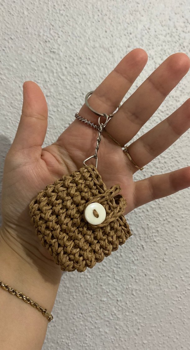 Örgü Bohem Kadın Anahtarlık 
Bluetooth kulaklık için anahtarlık - Görsel 3