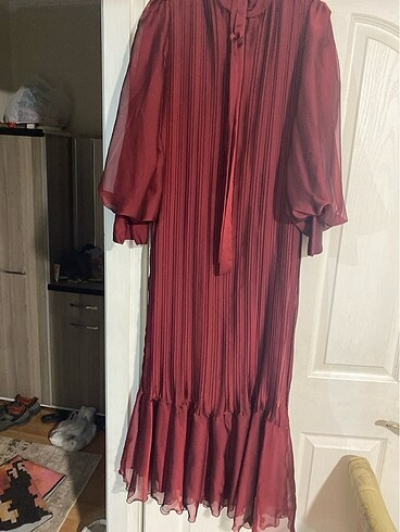 38 Beden bordo Renk Abiye