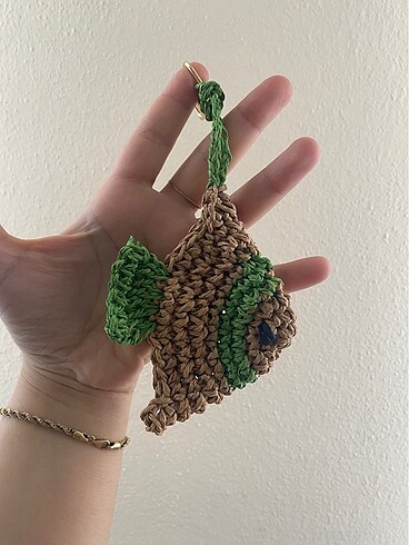 Örgü balık charm - Görsel 6