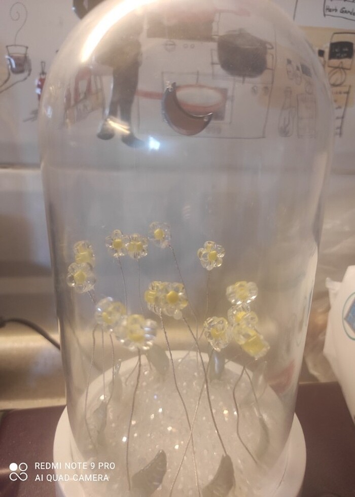 Işıklı papatya küre  - Görsel 2