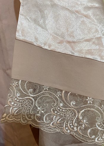 Parıltılı Nakışlı Uzun Kadın Sabahlık - Görsel 3