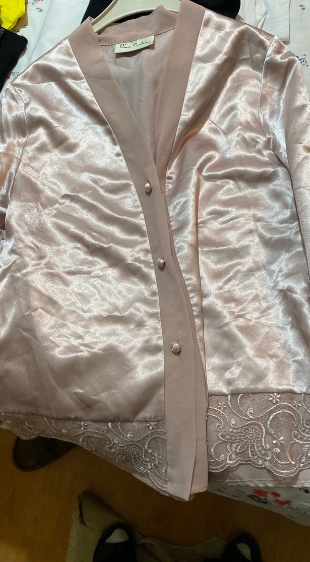 Parıltılı Nakışlı Uzun Kadın Sabahlık - Görsel 5