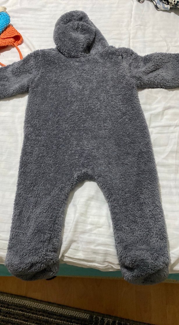 Gri Erkek Bebek Polar Tulum - Görsel 5