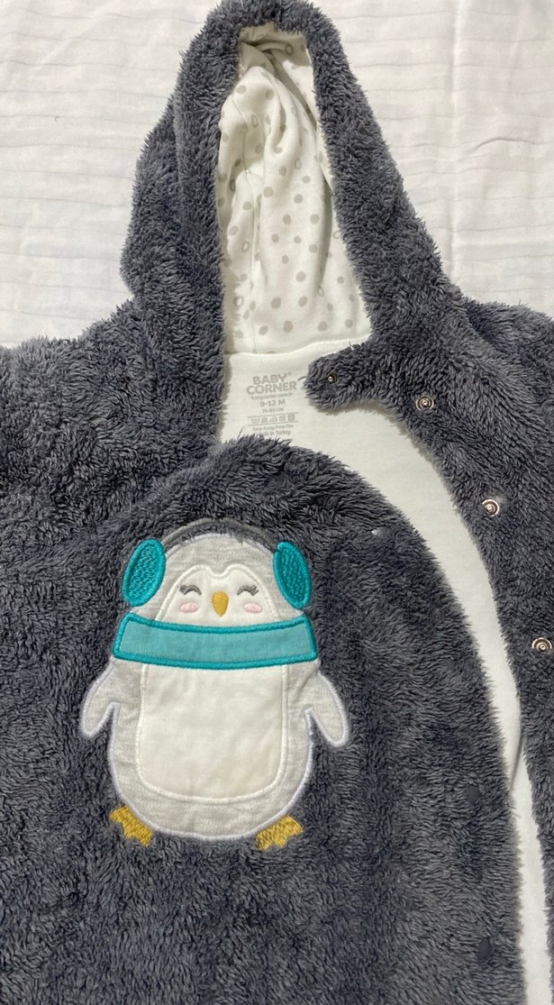 Gri Erkek Bebek Polar Tulum - Görsel 2