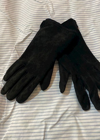 Siyah Süet  Kadın Eldivenleri - Görsel 3