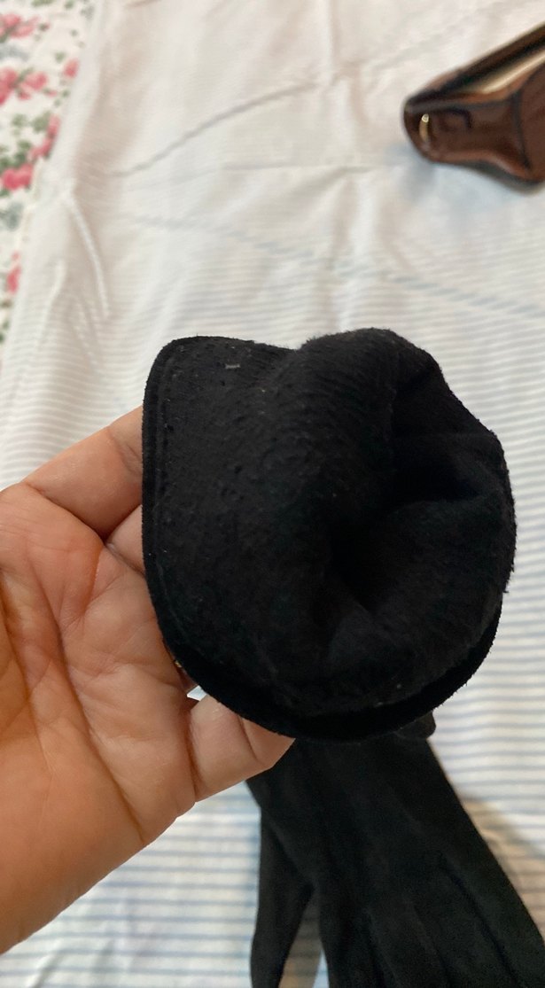 Siyah Süet  Kadın Eldivenleri - Görsel 4