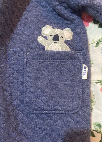 Gri Kapüşonlu Erkek Bebek Tulumu - Görsel 5