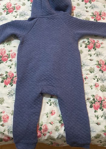 Gri Kapüşonlu Erkek Bebek Tulumu - Görsel 6