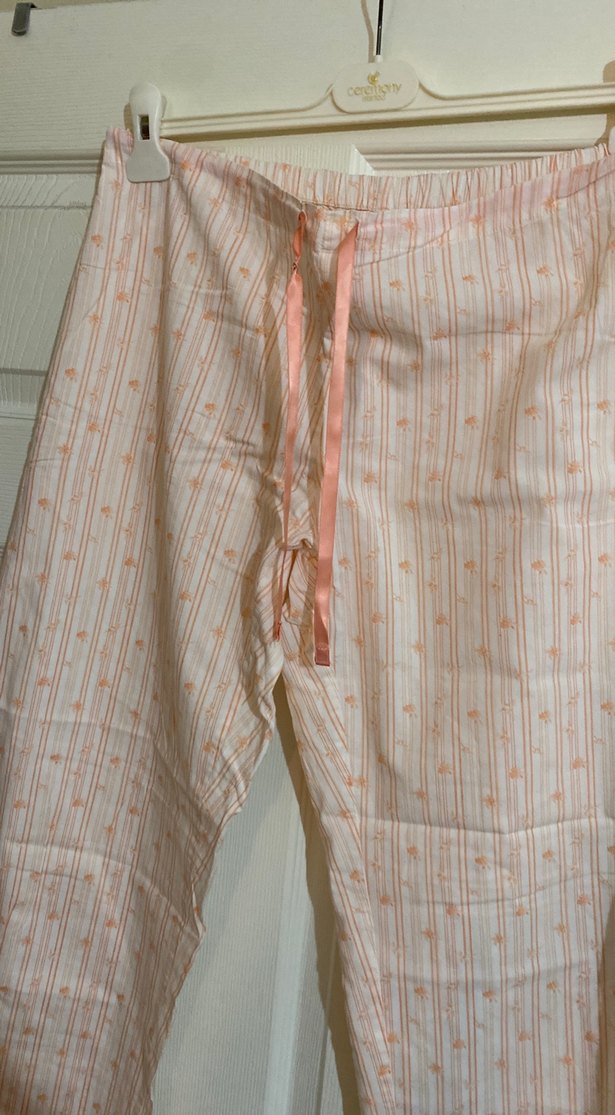 Somon rekli  Pamuklu Kadın pijama - Görsel 2