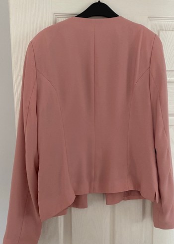 Pembe Midi Kadın Blazer Ceket - Görsel 4