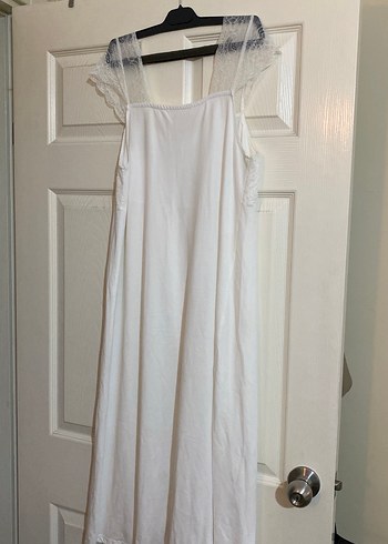 Beyaz Hamile ve Emzirme Gecelik kare yaka - Görsel 4