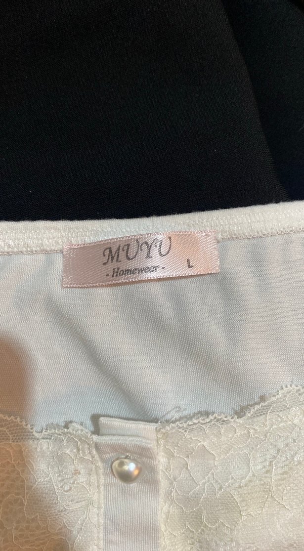 Beyaz Hamile ve Emzirme Gecelik kare yaka - Görsel 5