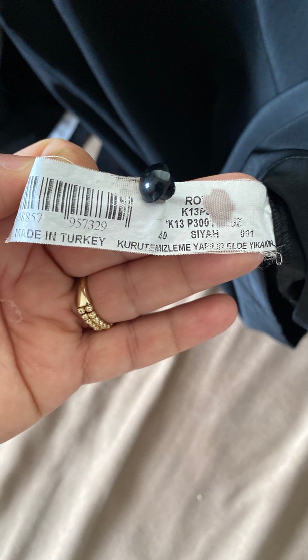 Roman Siyah Uzun Kollu saten Bluz - Görsel 5