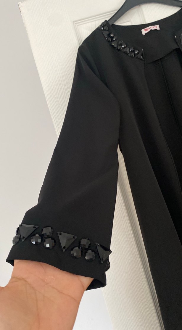 Uzun Siyah feraje - Görsel 3