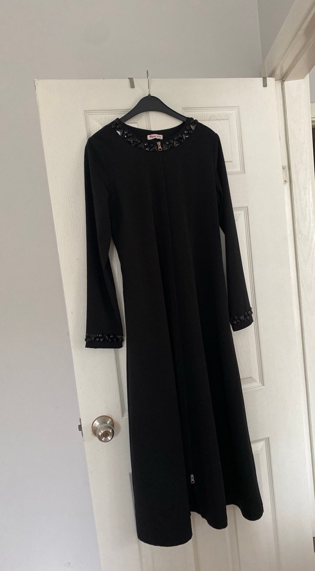 Uzun Siyah feraje - Görsel 4