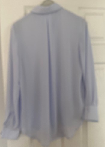 Bebe Mavi Uzun Kollu Düğmeli Kadın Gömlek - Görsel 6