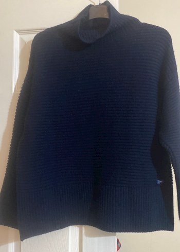 Kadın Lacivert Triko Boğazlı Kazak - Görsel 3