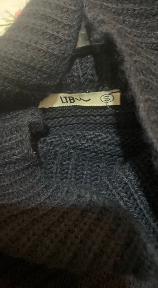 Kadın Lacivert Triko Boğazlı Kazak - Görsel 5