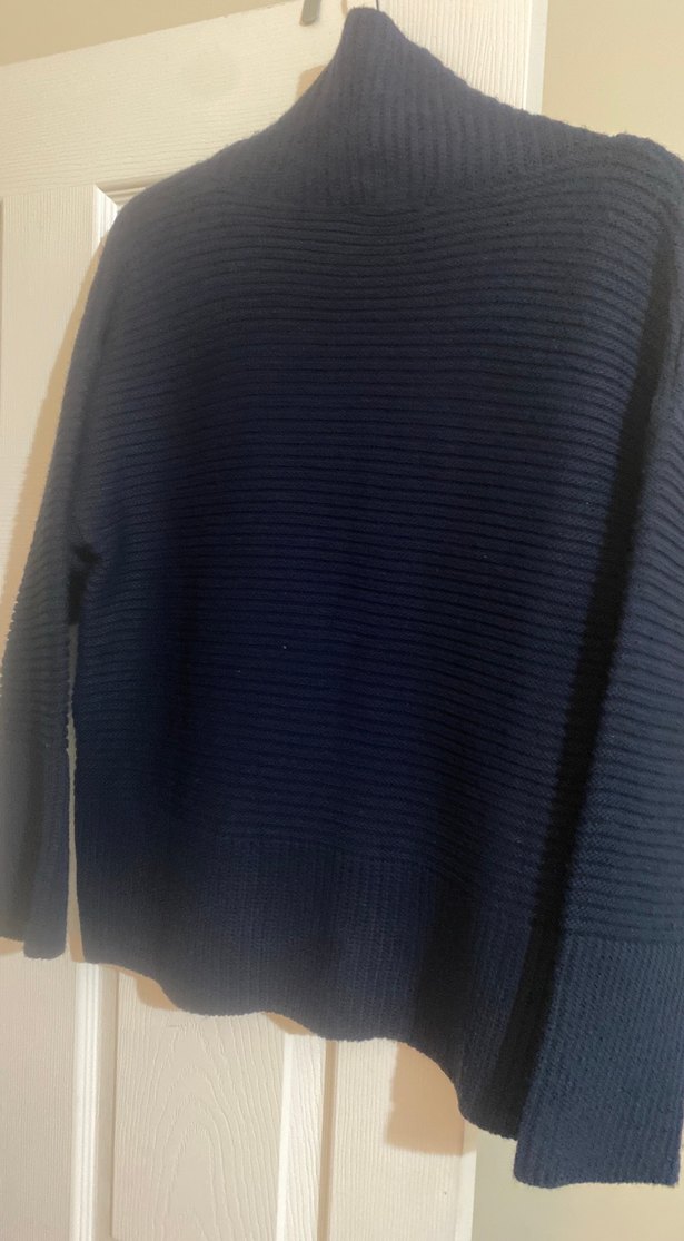 Kadın Lacivert Triko Boğazlı Kazak - Görsel 4