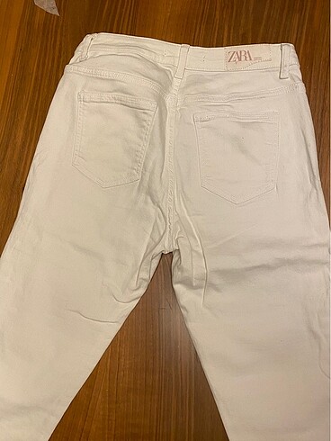 Zara ZARA Taşlı Beyaz Jean
