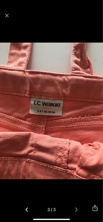 4/5 yaş salopet şort - Görsel 3