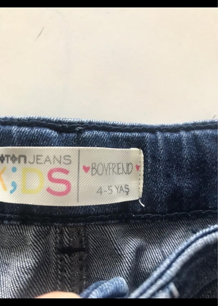 4/5 yaş kot pantolon - Görsel 2