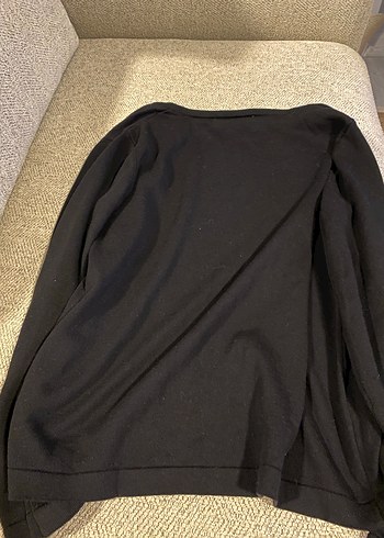 Siyah Düğmeli Uzun Kollu Hırka - Görsel 4