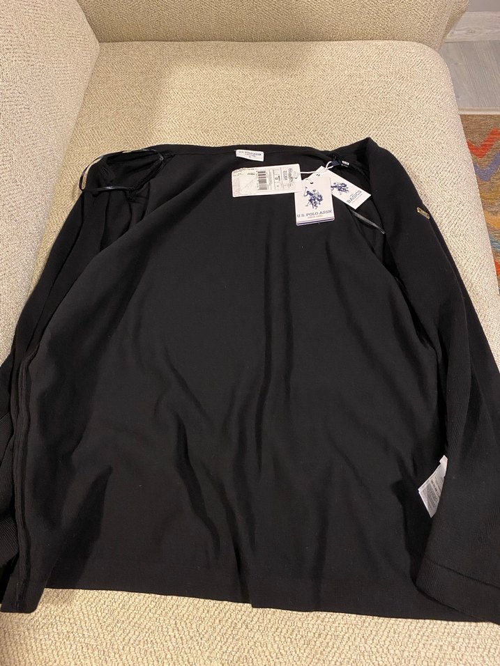 Siyah Düğmeli Uzun Kollu Hırka - Görsel 2