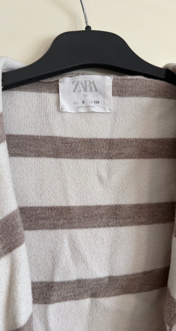 Bej Midi Kız çocuk Hırka, Uzun Kollu, Rahat Kesim - Görsel 2