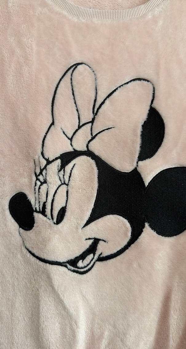 Kız Çocuk Pembe Peluş Minnie Sweatshirt - Görsel 2