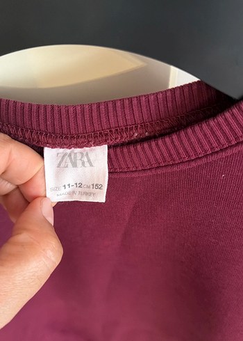 Bordo Kız Sweatshirt Fiyonklu - Görsel 3