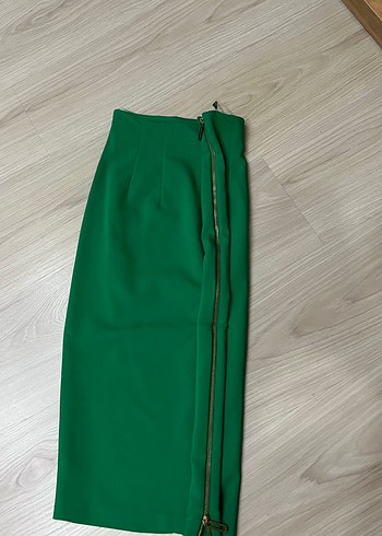 xs Beden Yeşil Midi Kalem Etek