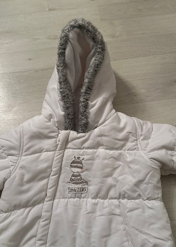 Kürk Detaylı Beyaz Bebek Tulumu - Görsel 2