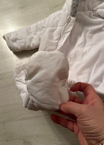 Kürk Detaylı Beyaz Bebek Tulumu - Görsel 8