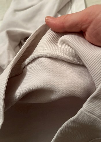 Bej  Kapüşonlu Baskılı Oversize Sweatshirt - Görsel 7