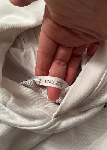 Bej  Kapüşonlu Baskılı Oversize Sweatshirt - Görsel 6