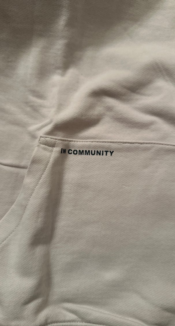 Bej  Kapüşonlu Baskılı Oversize Sweatshirt - Görsel 4