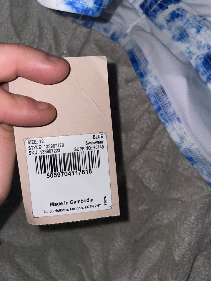 Mavi Bağlamalı Dantel Detaylı Bikini Üstü - Görsel 2