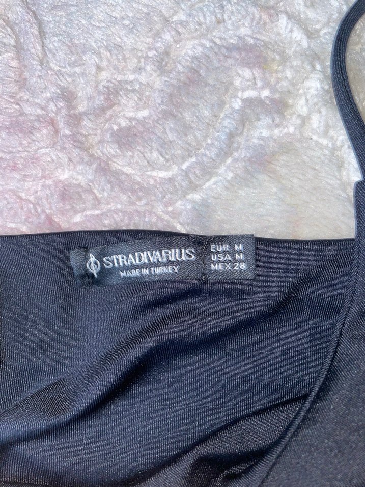 stradivarius bodysuit çıtçıtlı siyah - Görsel 2