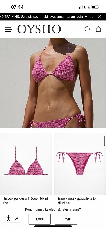 Oysho Pembe Bikini / M beden