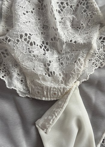 Beyaz Dantel Detaylı Emzirme İç Çamaşırı - Görsel 4