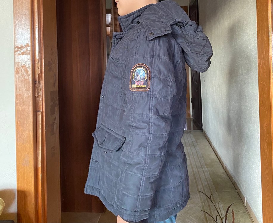 Erkek Çocuk Gri Düğmeli Kaban - Görsel 4