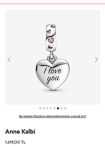 Beden gri Renk pandora charm
