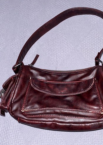 distressed vişne çürüğü kol çantası