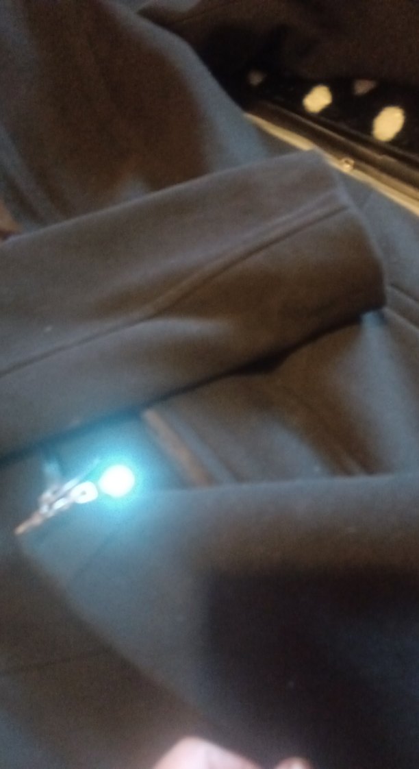 Siyah Uzun Düğmeli Mante Siyah Manto - Görsel 3