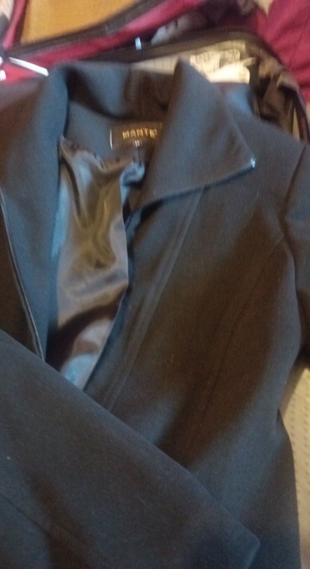 Siyah Uzun Düğmeli Mante Siyah Manto - Görsel 4