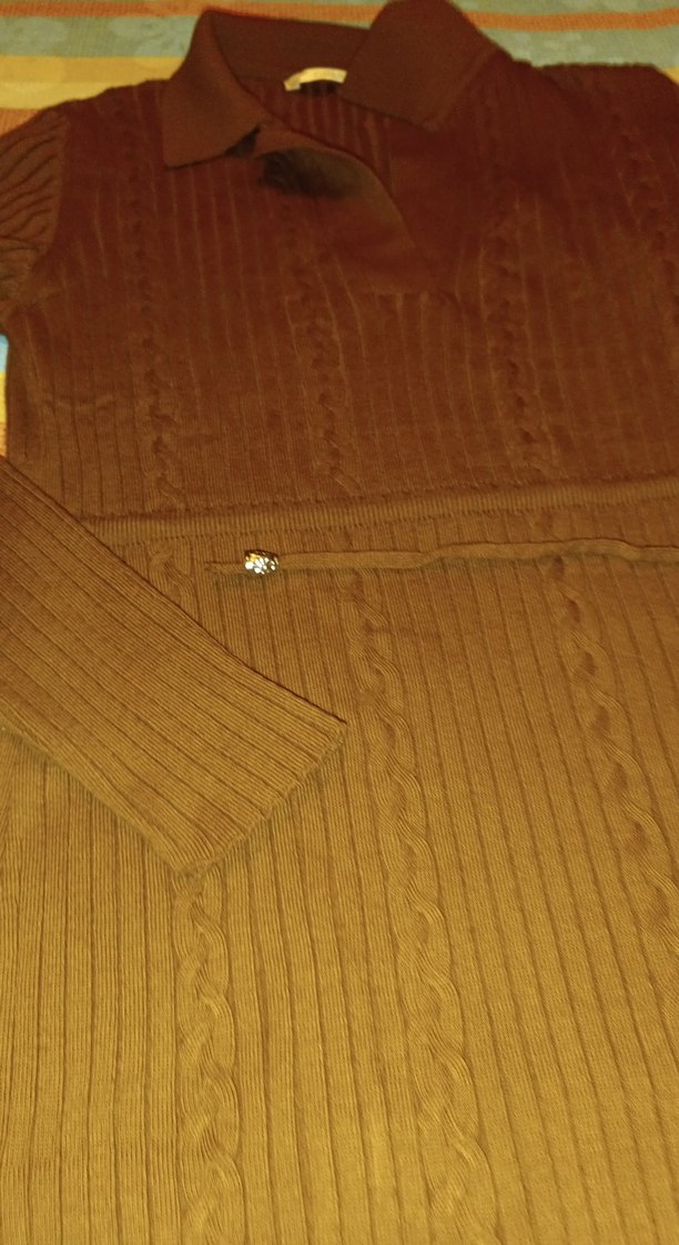 Kahverengi elbise - Görsel 3