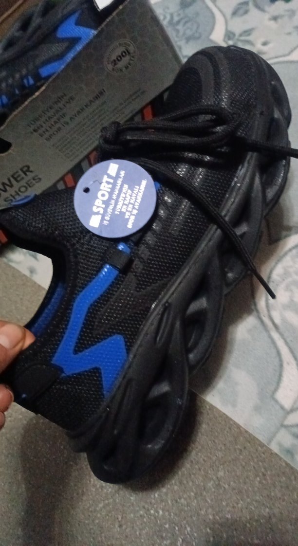 Erkek Spor Ayakkabı Lacivert Velcro - Görsel 2